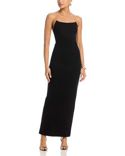 Aqua Strapless Maxi Dress - Exclusive In Black