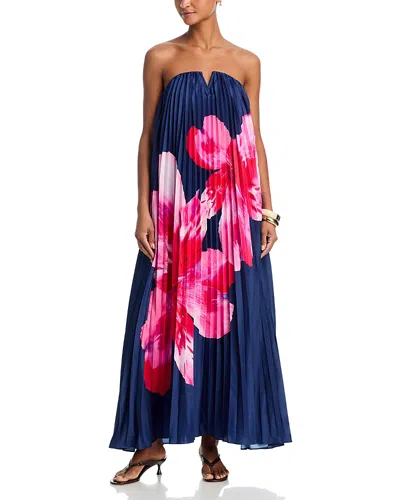 Aqua Strapless Maxi Dress - Exclusive In Multi