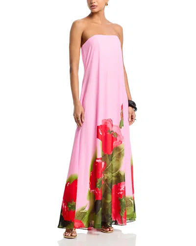 Aqua Strapless Maxi Dress - Exclusive In Multi