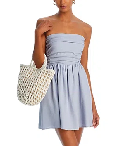 Aqua Strapless Mini Dress - 100% Exclusive In Sky Blue