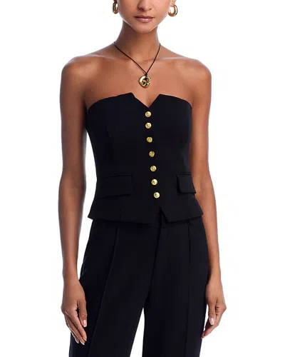Aqua Strapless Sailor Top - Exclusive In Black