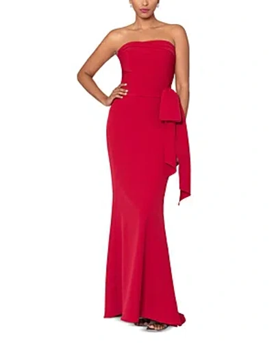 Aqua Strapless Scuba Bow Gown - 100% Exclusive In Red