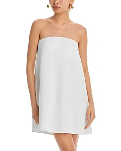 Aqua Strapless Trapeze Mini Dress - 100% Exclusive In White