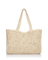 AQUA STRAW TOTE - 100% EXCLUSIVE