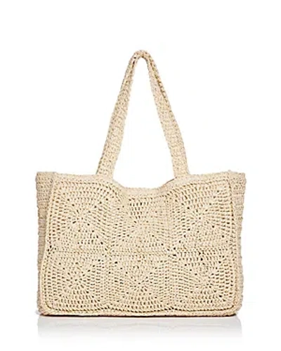 Aqua Straw Tote - Exclusive In Natural