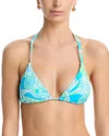 Aqua String Bikini Top In Blue