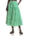 AQUA STRIPE MIDI SKIRT - EXCLUSIVE