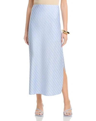 Aqua Stripe Slip Skirt - Exclusive In Blue