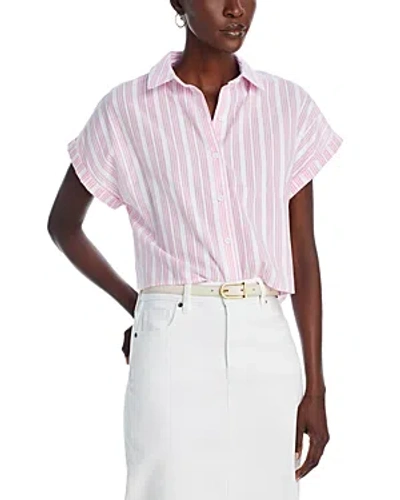 Aqua Striped Embroidered Shirt - 100% Exclusive In Pink Stripe