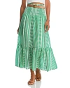 Aqua Striped Midi Skirt - 100% Exclusive In Green