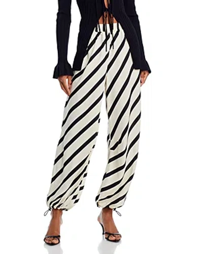Aqua Striped Trousers - 100% Exclusive In White