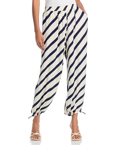 Aqua Striped Pants - Exclusive In Navy Stripe
