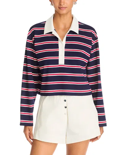 Aqua Striped Polo Shirt - Exclusive In Red
