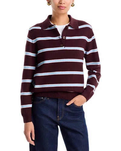 Aqua Striped Polo Sweater - Exclusive In Multi