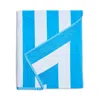Aqua Striped Woven Beach Towel - Exclusive In Light Blue