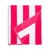 Aqua Striped Woven Beach Towel - Exclusive In Rose Pink