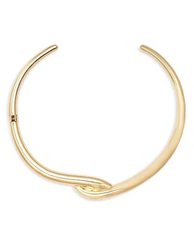 Aqua Structured Twist Collar Necklace, 13.5 - Exclusive In Gold