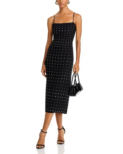 Aqua Stud Tank Midi Dress - Exclusive In Black