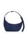 Aqua Suede Hobo Shoulder Bag - Exclusive In Blue