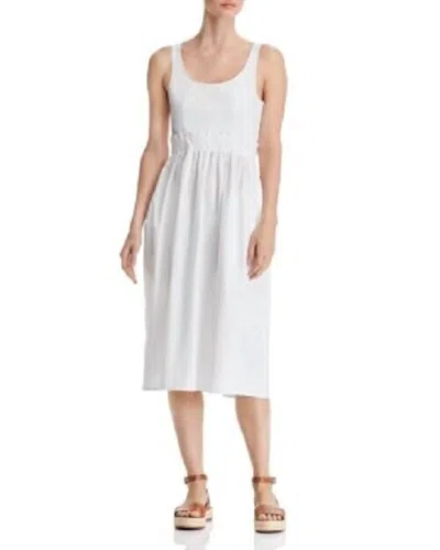 Aqua Summer Back Tie Midi Dress In White