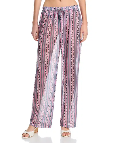 Aqua Swim Drawstring Swim Cover-up Pants - Exclusive In Multi