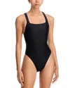 Aqua Swim Studded One Piece Swimsuit - Exclusive In Black