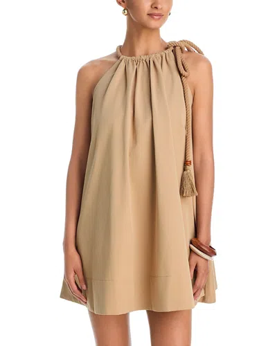 Aqua Swing Utility Mini Dress - Exclusive In Brown