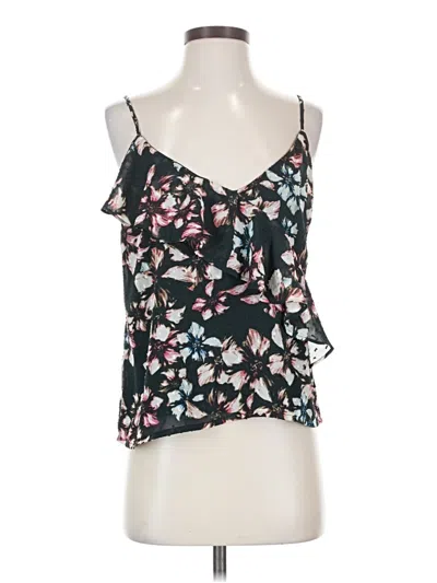 Pre-owned Aqua Tank Top Black Cold Shoulder Neckline Tops