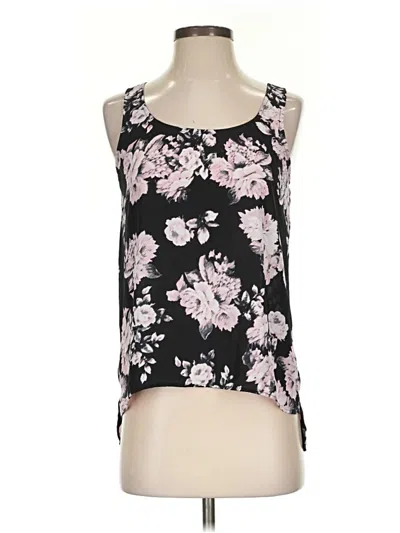 Pre-owned Aqua Tank Top Black Halter Neckline Tops