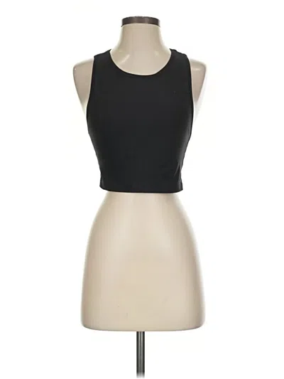 Pre-owned Aqua Tank Top Black Halter Neckline Tops