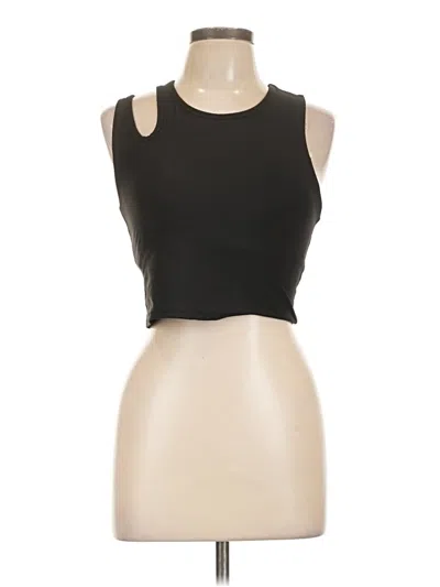 Pre-owned Aqua Tank Top Black Strapless Neckline Tops