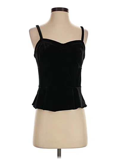 Pre-owned Aqua Tank Top Black Strapless Neckline Tops