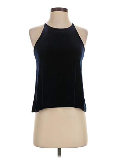 Pre-owned Aqua Tank Top Blue Halter Neckline Tops
