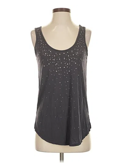 Pre-owned Aqua Tank Top Gray Strapless Neckline Tops