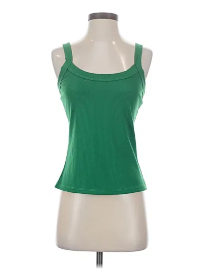 Aqua Tank Top Green Strapless Neckline Tops