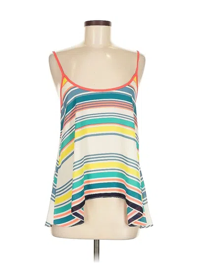 Pre-owned Aqua Tank Top Ivory Strapless Neckline Tops In White