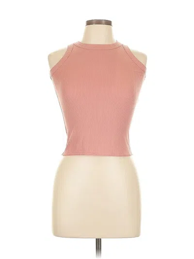 AQUA TANK TOP PINK HALTER NECKLINE TOPS
