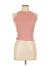 Aqua Tank Top Pink Halter Neckline Tops In Pink
