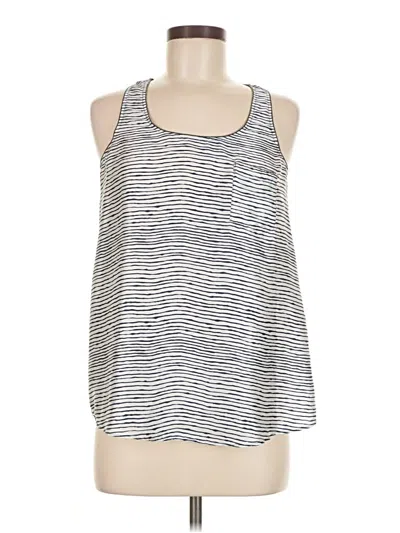 Pre-owned Aqua Tank Top Silver Halter Neckline Tops