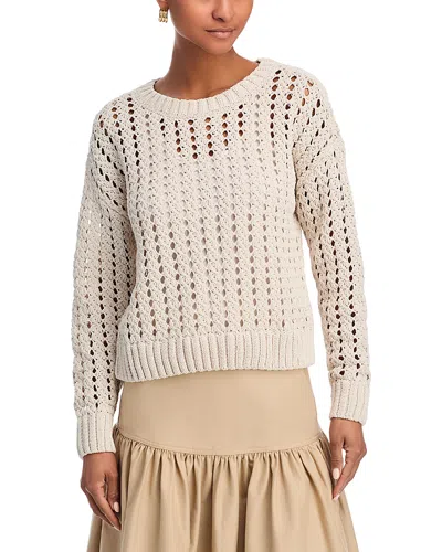 Aqua Tape Yarn Crewneck Sweater - Exclusive In Neutral