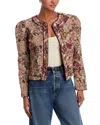 Aqua Tapestry Puff Sleeve Jacket - Exclusive In Multi
