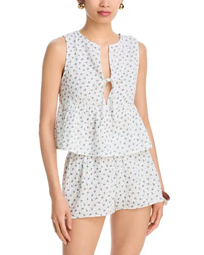 Aqua Teshi Cotton Top - Exclusive In White