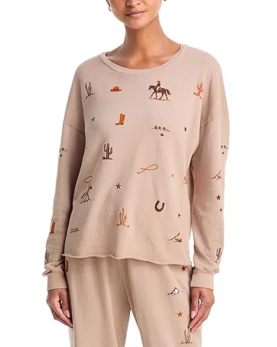 Aqua Tessa Rodeo Elements Cotton Sweatshirt - Exclusive In Multi