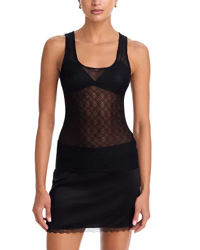 Aqua Textured Knit Tank - Exclusive In Black