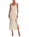 Aqua The White Lotus X  Crochet Sleeveless Maxi Dress - Exclusive In Natural
