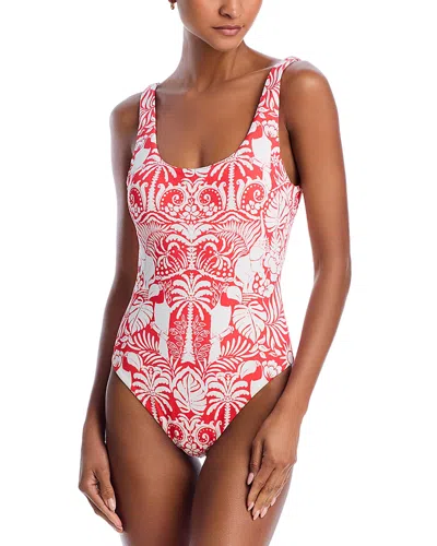 Aqua The White Lotus X  Swim One Piece Swimsuit - Exclusive In Coral
