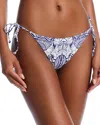 Aqua The White Lotus X  Swim Side Tie Bikini Bottom - Exclusive In Beacon
