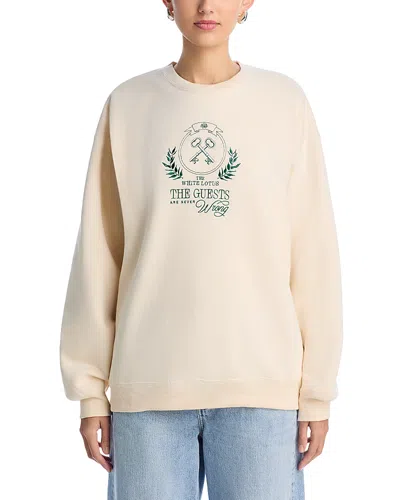 Aqua The White Lotus X  The Guests Sweatshirt - Exclusive In Ivory