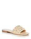 AQUA THE WHITE LOTUS X AQUA WOMEN'S SLIDE SANDALS - EXCLUSIVE