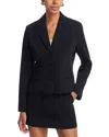 Aqua Three Button Jacket - Exclusive In Blue